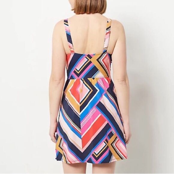 AmberNoon II Women's UPF 50 Swimdress Size 12 Geometric Multicolor - Picture 2 of 10